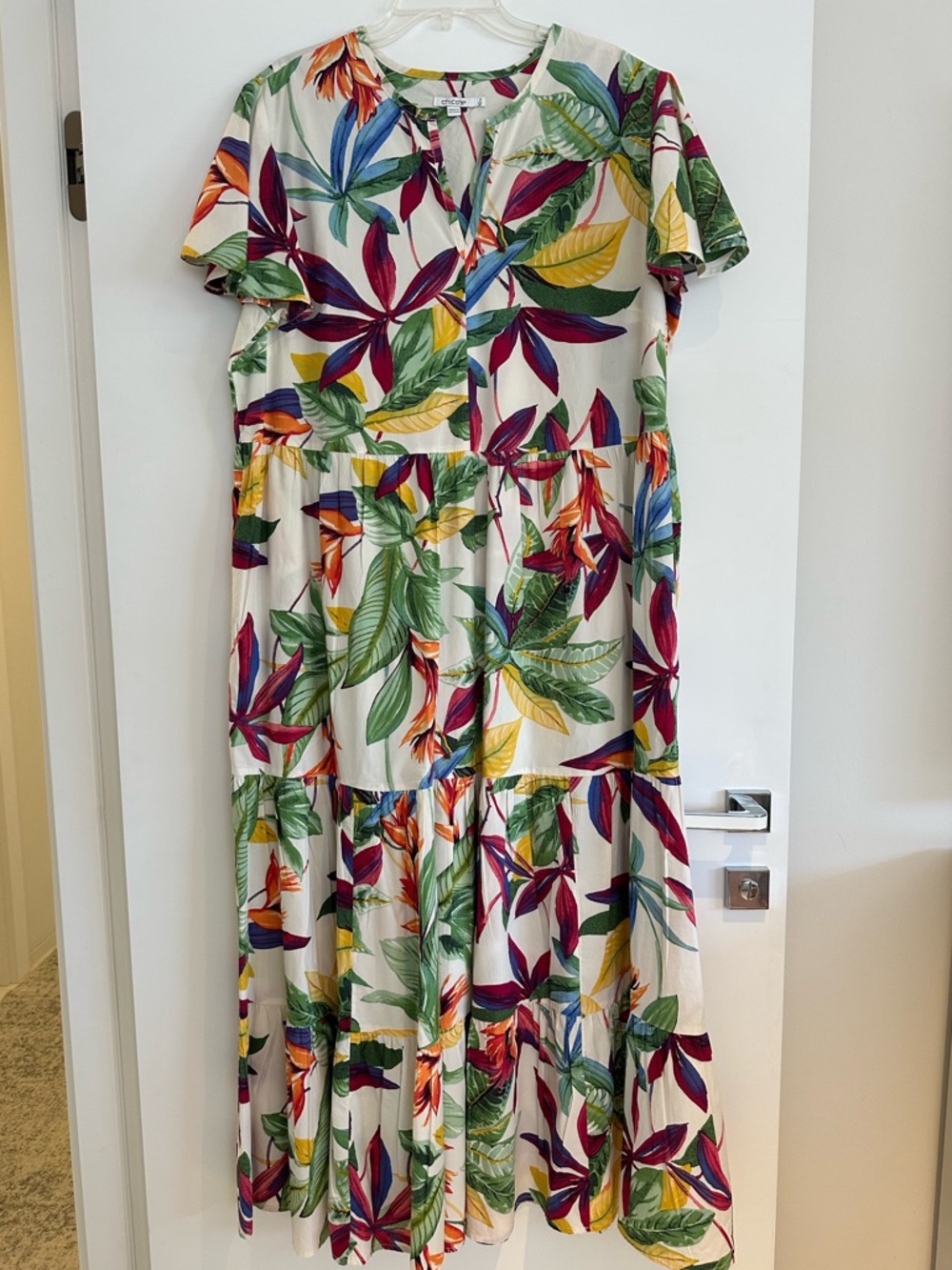 Chico's Tropical Floral Maxi Dress Women’s Size 16